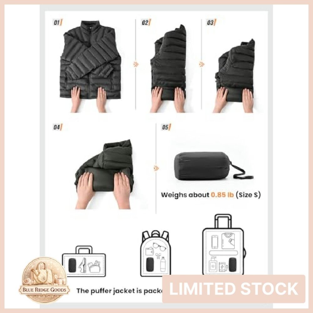 Lightweight Packable Puffer Jacket Insulated Wint… - image 5